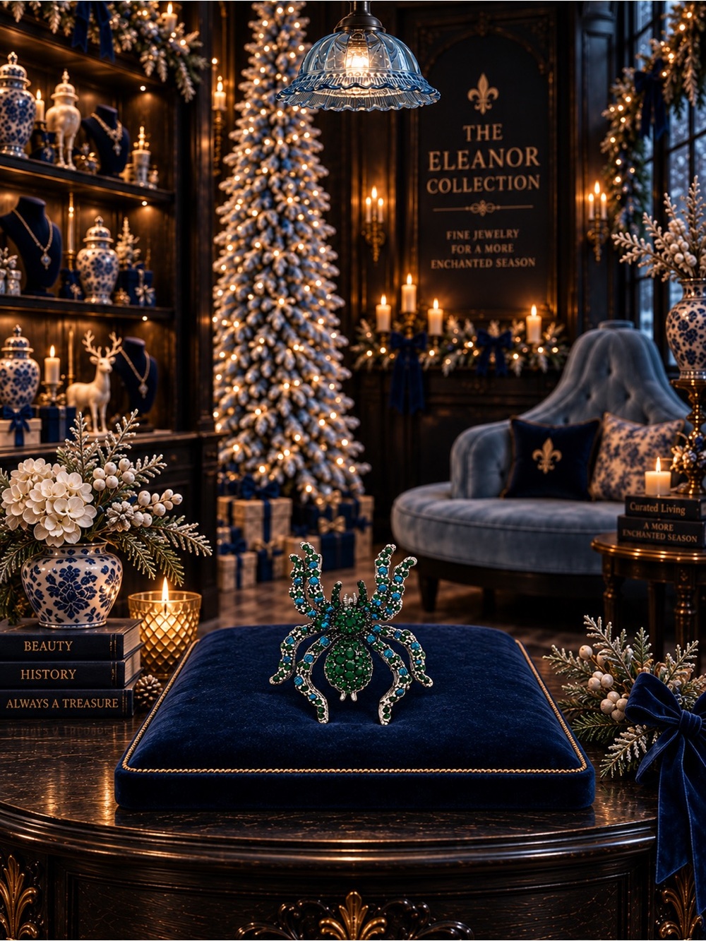 The Eleanor Collection Enchanted Arachnid Brooch • Jeweled Statement Pin